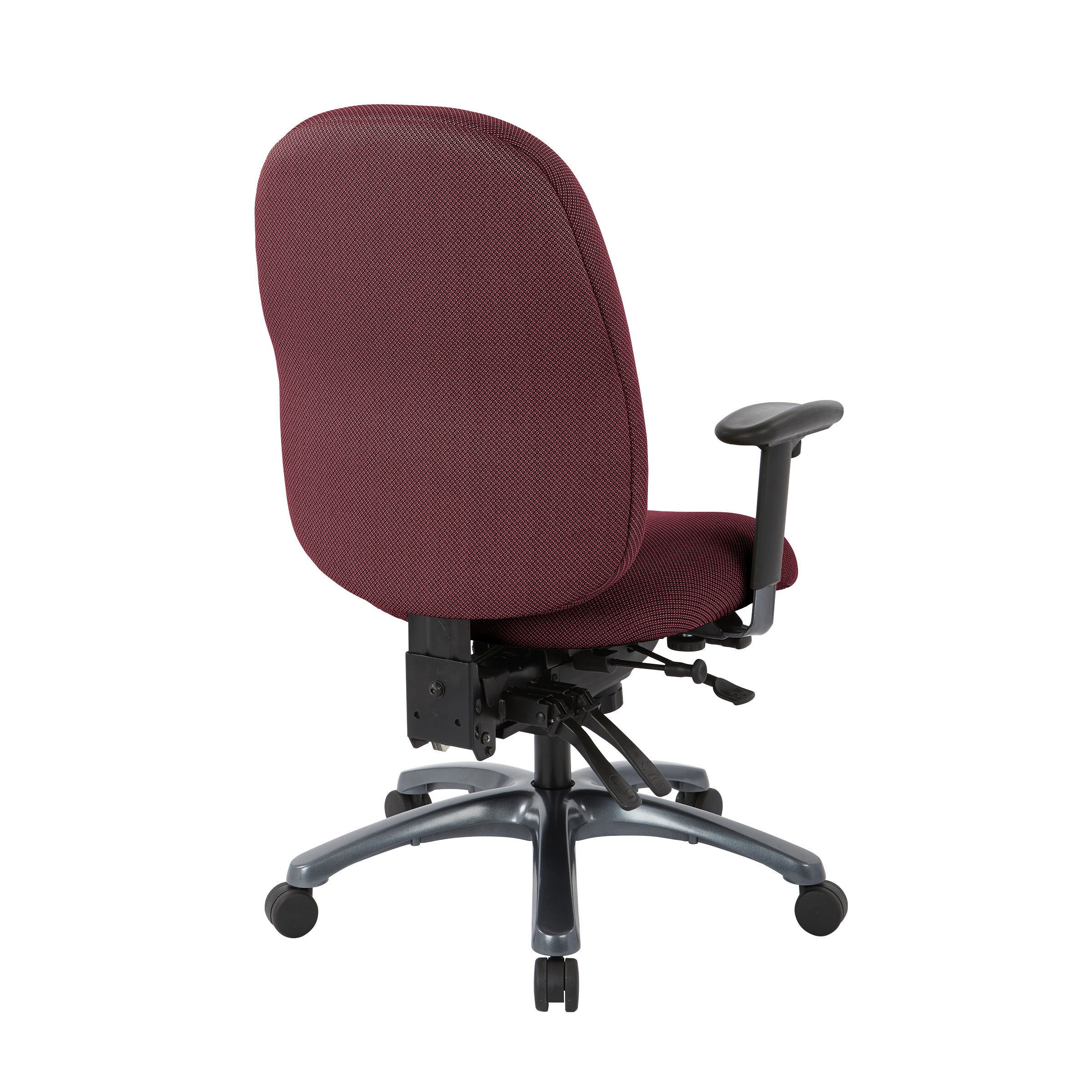 Multi-Function High Back Chair with Seat Slider and Titanium Finish Base